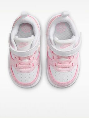 Nike Toddler White and Pink Velcro Sneakers size 6